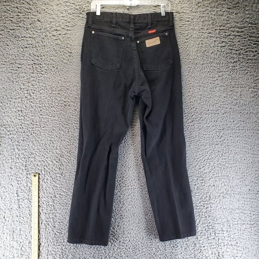 Wrangler Jeans Mens 38x34 Black Bootcut Leg 14MWZWK USA 100% Cotton